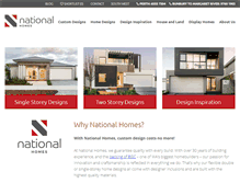 Tablet Screenshot of nationalhomes.com.au